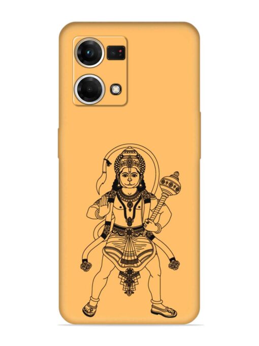 Indian God Hanuman Embossed Soft Silicone Case for Oppo Reno 7 (4G) Zapvi