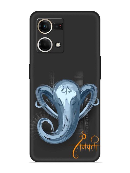 Illustration Lord Ganpati Embossed Soft Silicone Case for Oppo Reno 7 (4G)