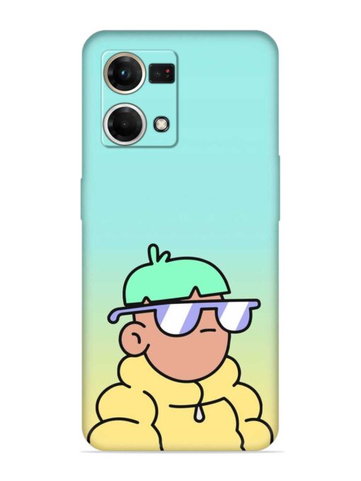 Doodles Cool Character Embossed Soft Silicone Case for Oppo Reno 7 (4G) Zapvi