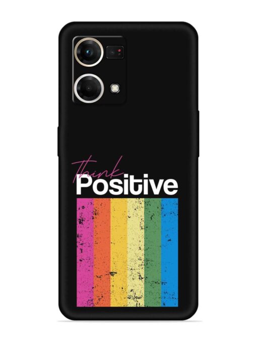 Think Positive Typography Embossed Soft Silicone Case for Oppo Reno 7 (4G) Zapvi