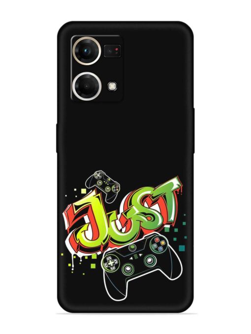 Graffiti Gamepad Illustration Embossed Soft Silicone Case for Oppo Reno 7 (4G)