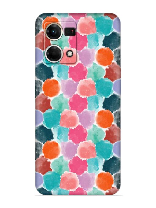 Colorful Seamless Pattern Embossed Soft Silicone Case for Oppo Reno 7 (4G)