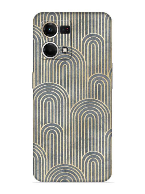 Art Deco Style Embossed Soft Silicone Case for Oppo Reno 7 (4G)