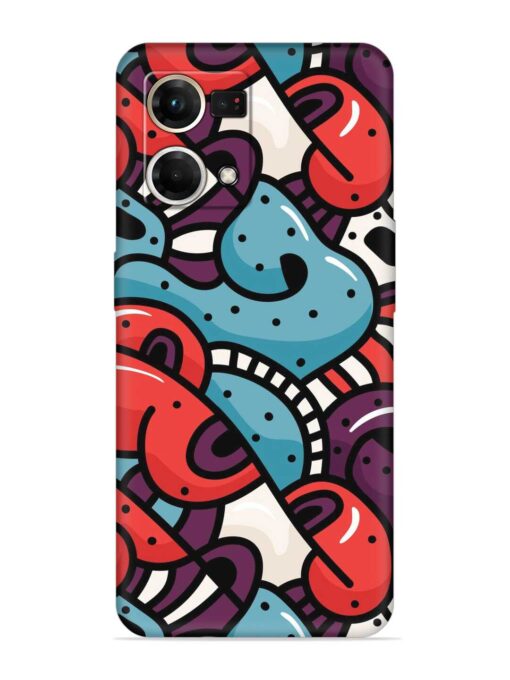 Seamless Backdrop Colorful Embossed Soft Silicone Case for Oppo Reno 7 (4G) Zapvi