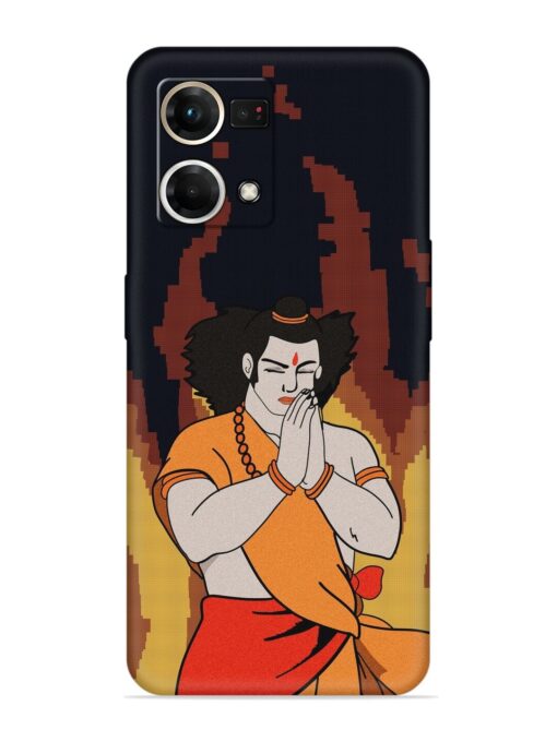 Shree Ram Vector Embossed Soft Silicone Case for Oppo Reno 7 (4G)