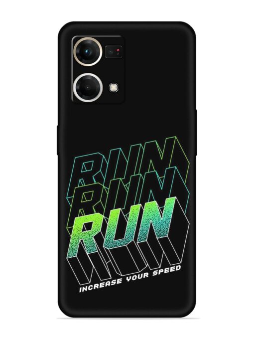 Run Embossed Soft Silicone Case for Oppo Reno 7 (4G) Zapvi