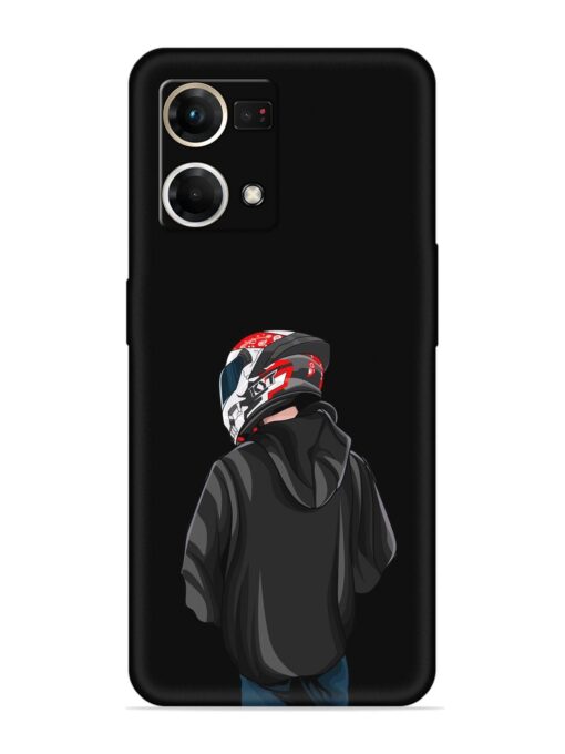 Motorcycle Rider Embossed Soft Silicone Case for Oppo Reno 7 (4G)