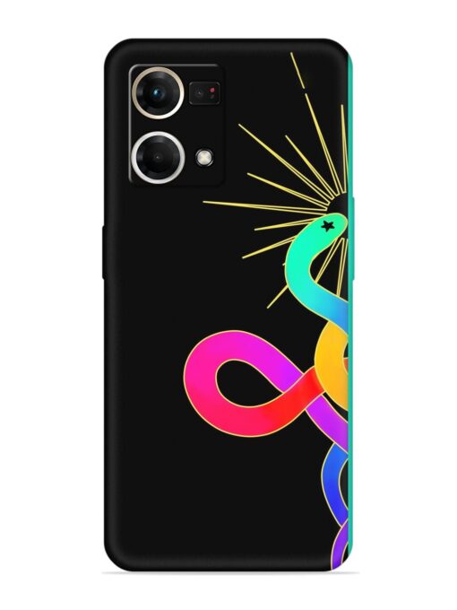 Art Geometric Abstraction Embossed Soft Silicone Case for Oppo Reno 7 (4G) Zapvi