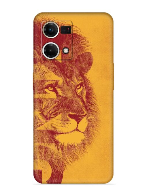 Gold Lion Crown Art Embossed Soft Silicone Case for Oppo Reno 7 (4G) Zapvi