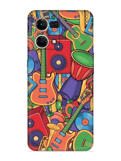 Colorful Music Art Embossed Soft Silicone Case for Oppo Reno 7 (4G) Zapvi