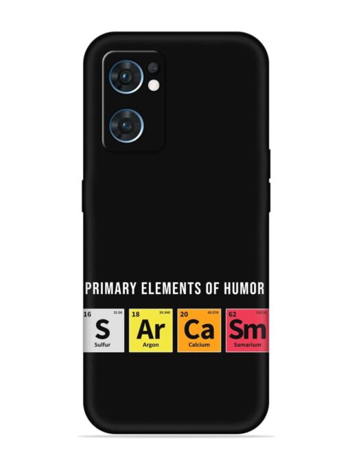 Primary Elements Humor Embossed Soft Silicone Case for Oppo Reno 7 (5G) Zapvi