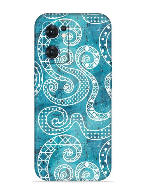 Vintage Curved Seamless Embossed Soft Silicone Case for Oppo Reno 7 (5G) Zapvi