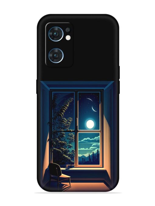 Night View At Window Embossed Soft Silicone Case for Oppo Reno 7 (5G) Zapvi