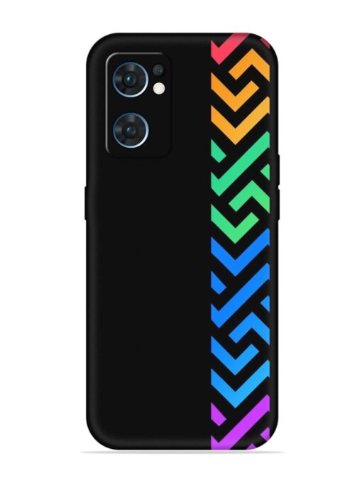 Colorshape Stripes Embossed Soft Silicone Case for Oppo Reno 7 (5G) Zapvi