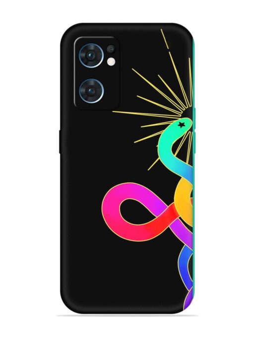 Art Geometric Abstraction Embossed Soft Silicone Case for Oppo Reno 7 (5G) Zapvi