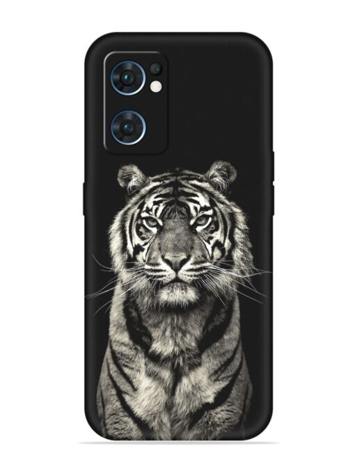 Tiger Art Embossed Soft Silicone Case for Oppo Reno 7 (5G) Zapvi