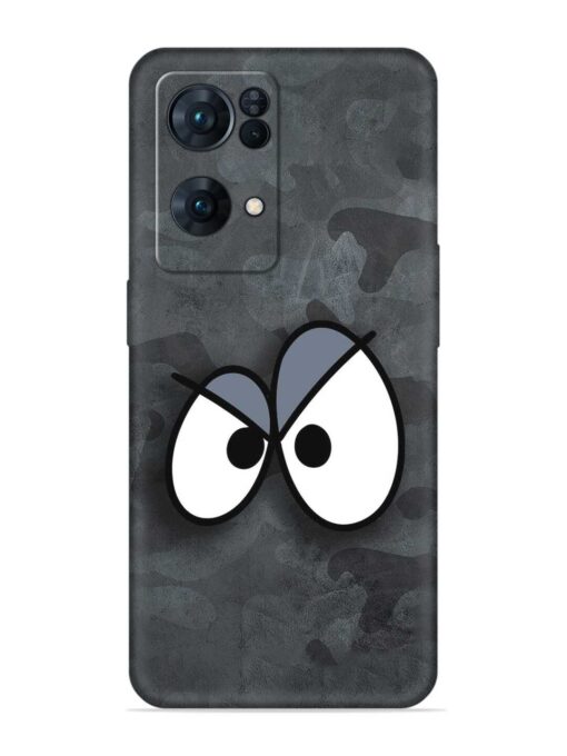 Big Eyes Night Mode Embossed Soft Silicone Case for Oppo Reno 7 Pro (5G) Zapvi