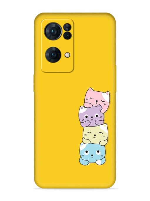 Cartoon Anime Embossed Soft Silicone Case for Oppo Reno 7 Pro (5G) Zapvi