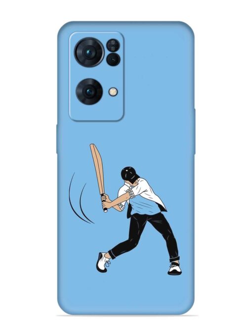 Cricket Gully Boy Embossed Soft Silicone Case for Oppo Reno 7 Pro (5G) Zapvi