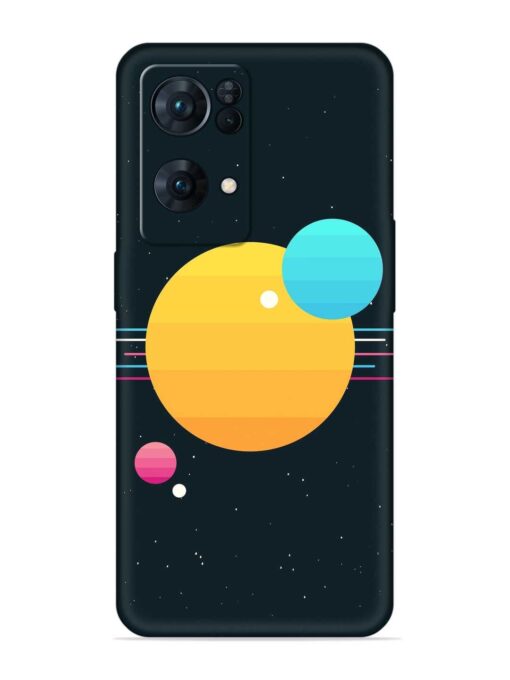 Round Vector Art Embossed Soft Silicone Case for Oppo Reno 7 Pro (5G) Zapvi