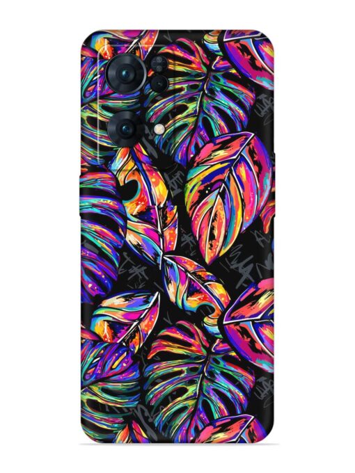 Tropical Seamless Vector Embossed Soft Silicone Case for Oppo Reno 7 Pro (5G) Zapvi