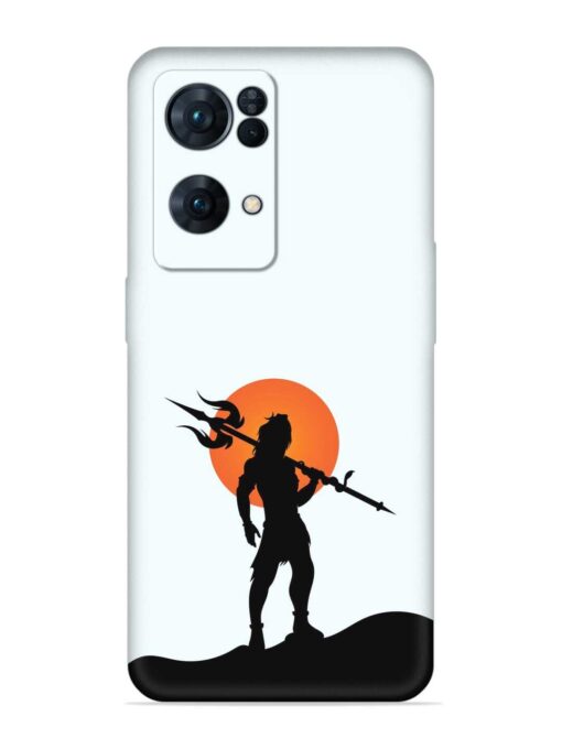 Lord Mahadev Trendy Embossed Soft Silicone Case for Oppo Reno 7 Pro (5G)