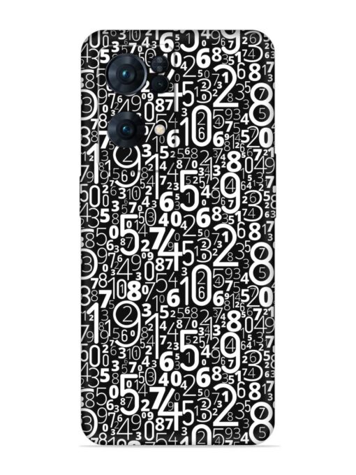 Many Numbers Different Embossed Soft Silicone Case for Oppo Reno 7 Pro (5G) Zapvi