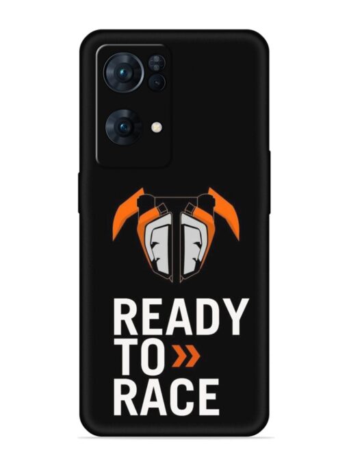 Ready To Race Embossed Soft Silicone Case for Oppo Reno 7 Pro (5G)