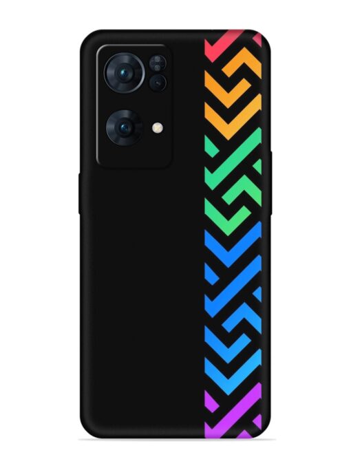 Colorshape Stripes Embossed Soft Silicone Case for Oppo Reno 7 Pro (5G) Zapvi