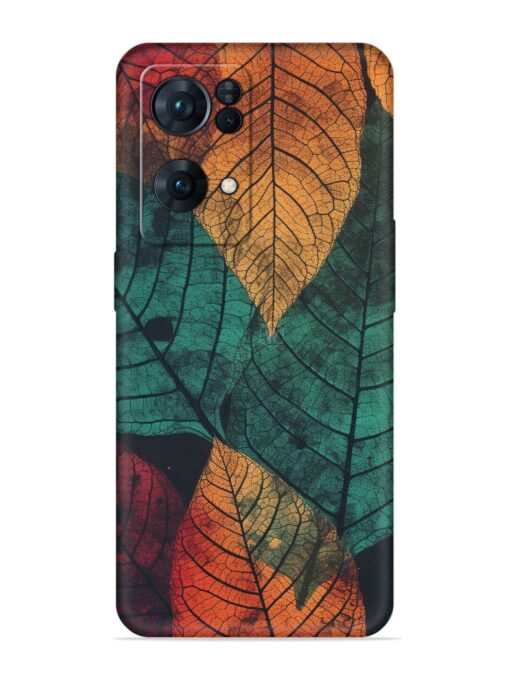 Leaves Artwork Embossed Soft Silicone Case for Oppo Reno 7 Pro (5G) Zapvi