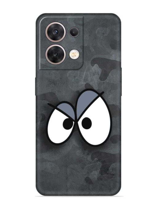 Big Eyes Night Mode Embossed Soft Silicone Case for Oppo Reno 8 (5G) Zapvi