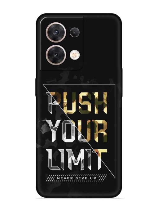 Push Your Limits Embossed Soft Silicone Case for Oppo Reno 8 (5G) Zapvi