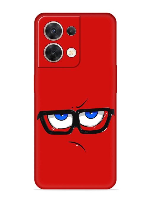 Rad Angry Face Embossed Soft Silicone Case for Oppo Reno 8 (5G) Zapvi