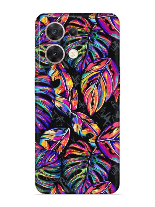 Tropical Seamless Vector Embossed Soft Silicone Case for Oppo Reno 8 (5G) Zapvi