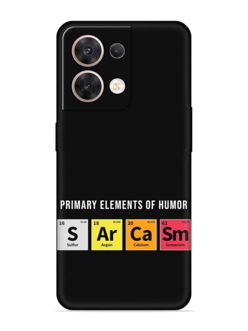 Primary Elements Humor Embossed Soft Silicone Case for Oppo Reno 8 (5G) Zapvi