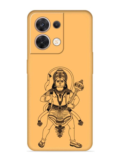 Indian God Hanuman Embossed Soft Silicone Case for Oppo Reno 8 (5G) Zapvi