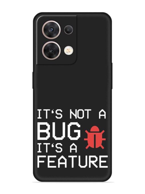 Not Bug Feature Embossed Soft Silicone Case for Oppo Reno 8 (5G)