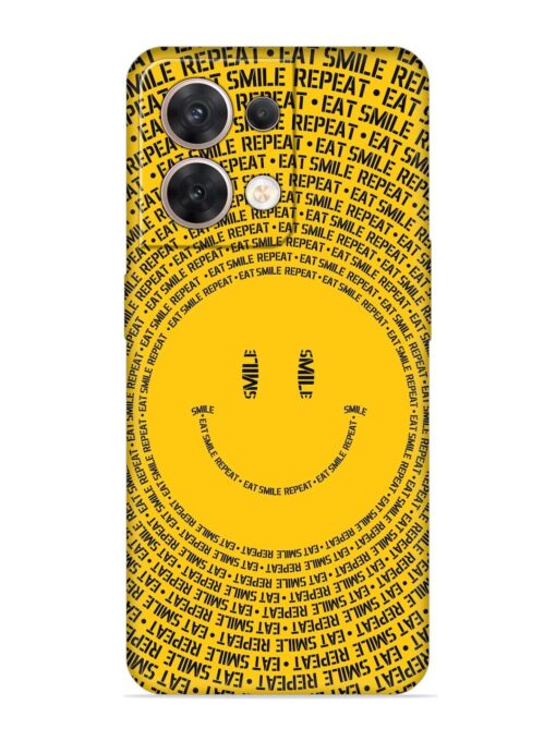 Smiley Embossed Soft Silicone Case for Oppo Reno 8 (5G)