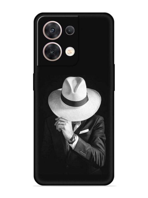 Men Under Hat Embossed Soft Silicone Case for Oppo Reno 8 (5G) Zapvi