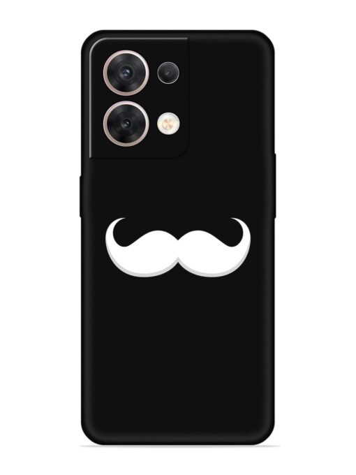 Mustache Vector Embossed Soft Silicone Case for Oppo Reno 8 (5G)