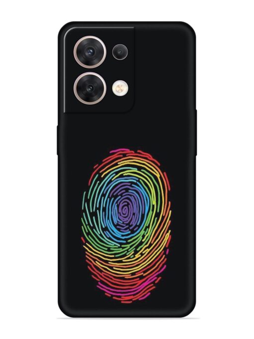 Fingerprint Of Thumb Art Embossed Soft Silicone Case for Oppo Reno 8 (5G) Zapvi