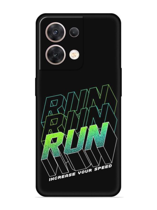 Run Embossed Soft Silicone Case for Oppo Reno 8 (5G) Zapvi