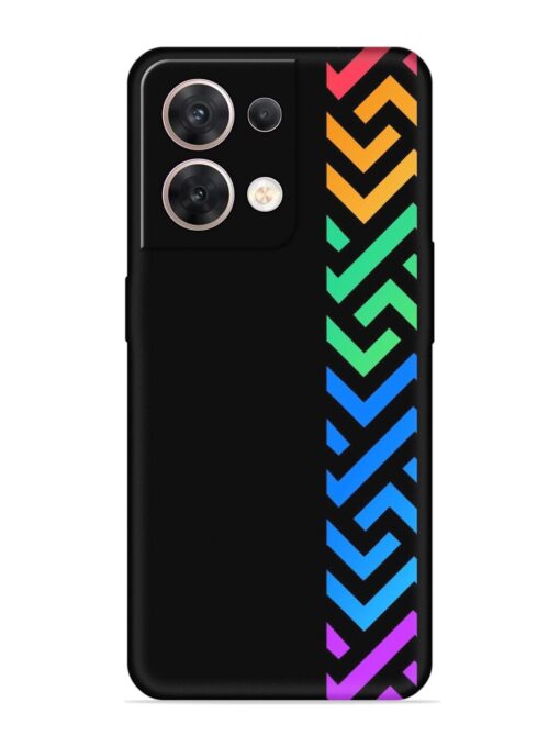 Colorshape Stripes Embossed Soft Silicone Case for Oppo Reno 8 (5G) Zapvi