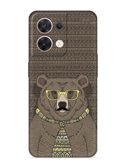 Grizzly Bear Embossed Soft Silicone Case for Oppo Reno 8 (5G)