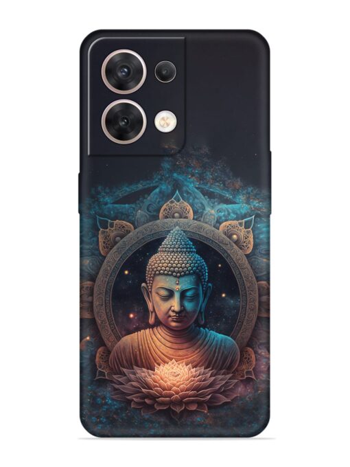 Gautam Buddha Embossed Soft Silicone Case for Oppo Reno 8 (5G) Zapvi