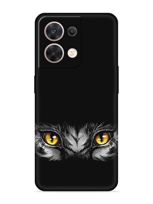 Scary Eye Embossed Soft Silicone Case for Oppo Reno 8 (5G) Zapvi