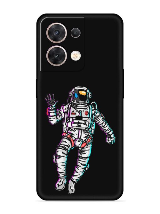 Spaceman Embossed Soft Silicone Case for Oppo Reno 8 (5G) Zapvi