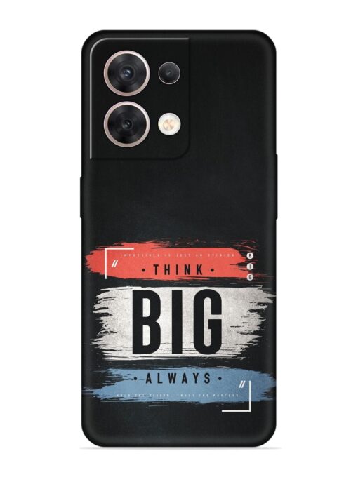 Think Big Always Embossed Soft Silicone Case for Oppo Reno 8 (5G) Zapvi