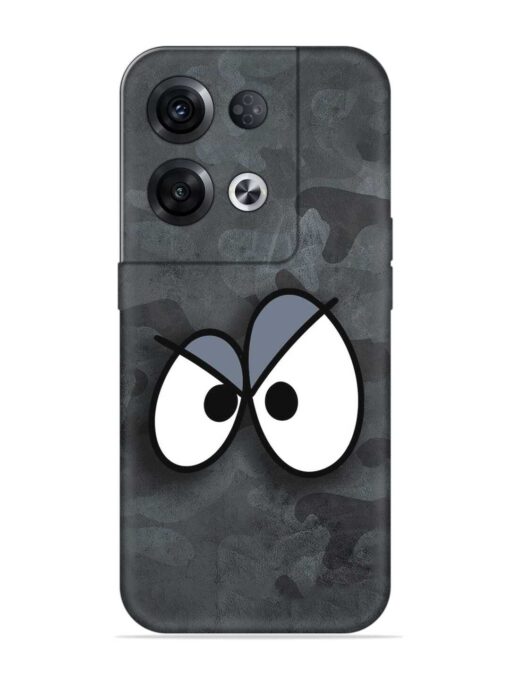 Big Eyes Night Mode Embossed Soft Silicone Case for Oppo Reno 8 Pro (5G) Zapvi