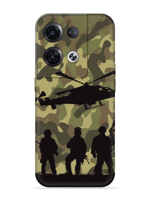 Army Heros Embossed Soft Silicone Case for Oppo Reno 8 Pro (5G) Zapvi